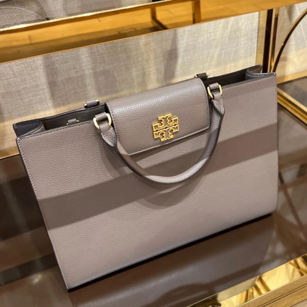 Tory Burch Britten Pebbled Leather Tote